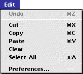 Edit Menu