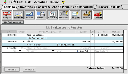 ATPM 6.05 - Review: Quicken Deluxe 2000